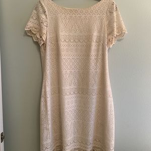 Cream Eyelet Dress